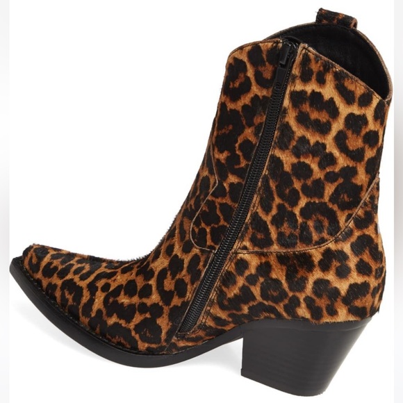 Jeffrey Campbell Cowboy boots in leopard calf hair leather size 8.5 New in box! - Picture 2 of 10